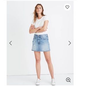 Madewell Rigid Denim Mini Skirt in Glencrest Wash
